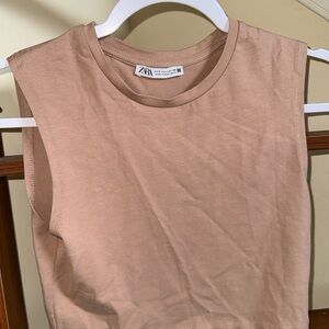 Zara Sleeveless Tank Top in Dusty Rose